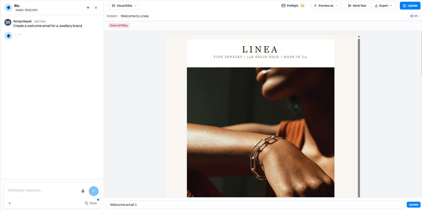 Intempt Studio interface for ad creative and content generation